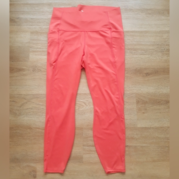 All in Motion Women's High-Rise Flex Keyhole 7/8 Leggings - Size XXL Coral Pants - Picture 10 of 13